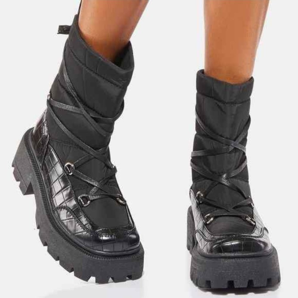 Shellys London Black Snowfall Snow Boots Sz 9